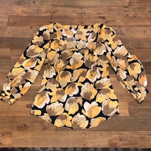 Anthropologie Meadow Rue stunning floral blouse